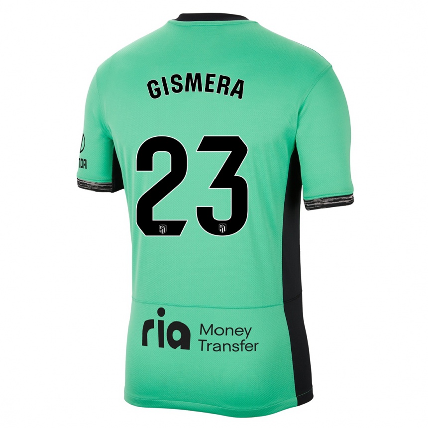 Mujer Fútbol Camiseta Aitor Gismera #23 Primavera Verde Equipación Tercera 2023/24