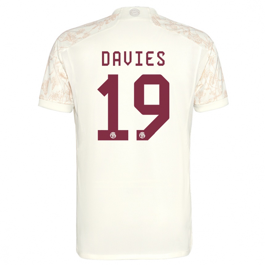 Mujer Fútbol Camiseta Alphonso Davies #19 Blanquecino Equipación Tercera 2023/24