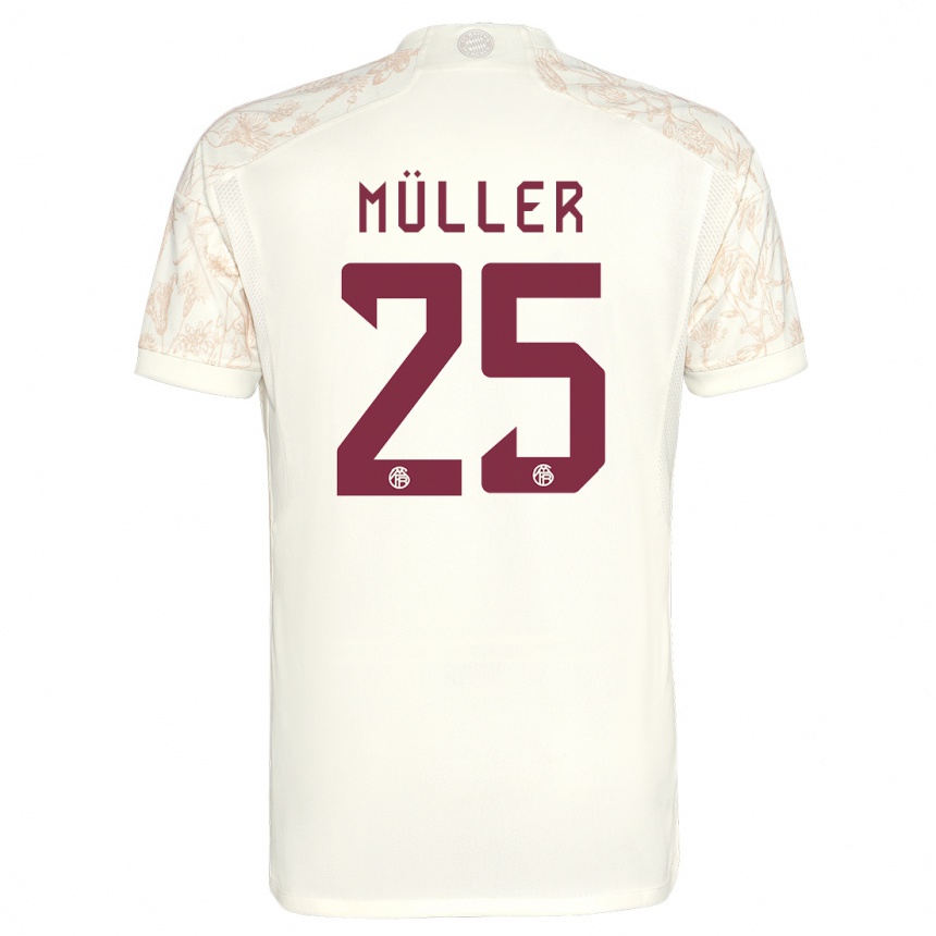 Mujer Fútbol Camiseta Thomas Muller #25 Blanquecino Equipación Tercera 2023/24