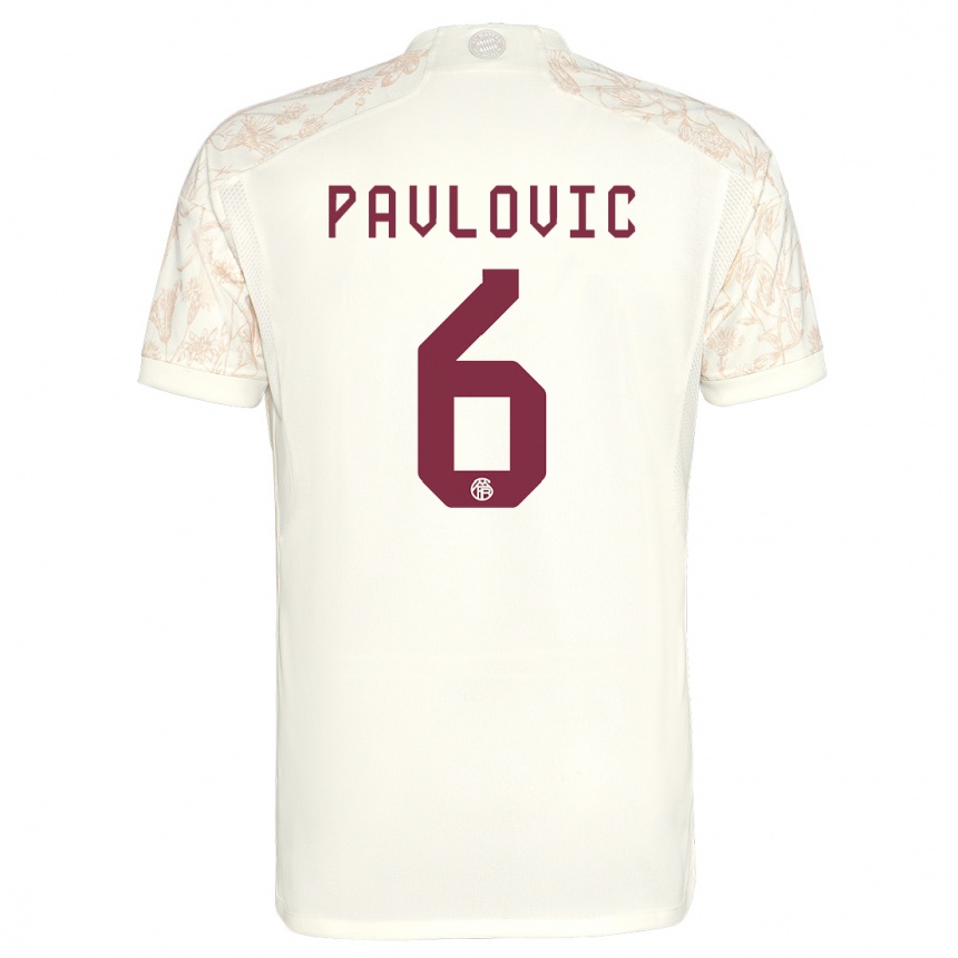 Mujer Fútbol Camiseta Aleksandar Pavlovic #6 Blanquecino Equipación Tercera 2023/24