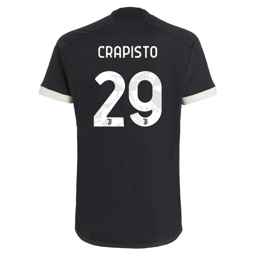 Mujer Fútbol Camiseta Francesco Crapisto #29 Negro Equipación Tercera 2023/24