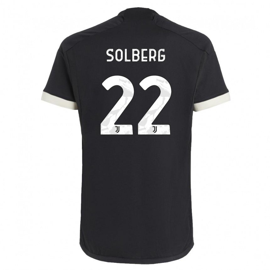 Mujer Fútbol Camiseta Elias Solberg #22 Negro Equipación Tercera 2023/24