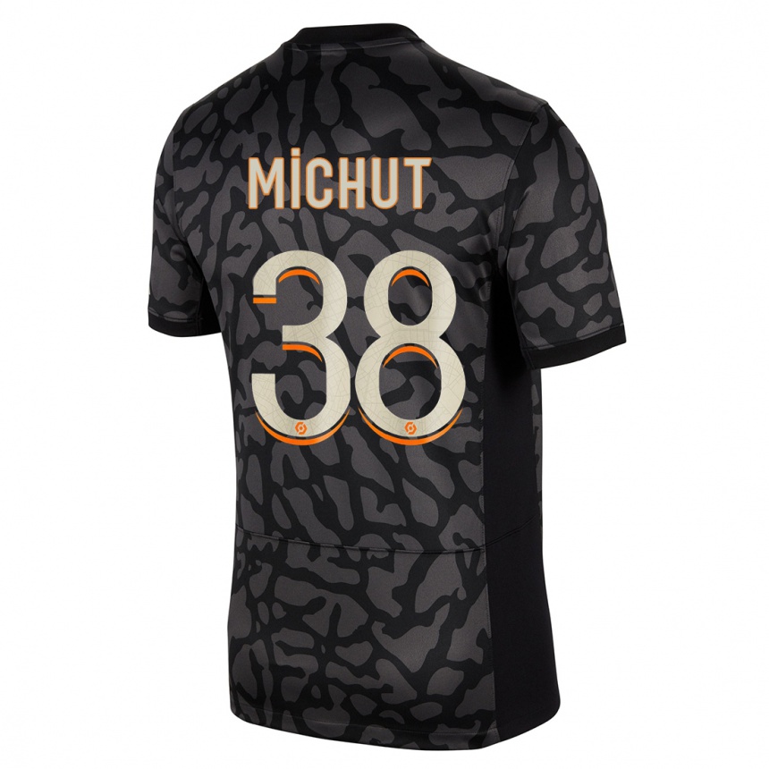 Mujer Fútbol Camiseta Edouard Michut #38 Negro Equipación Tercera 2023/24