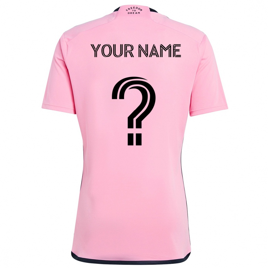 Niño Fútbol Camiseta Su Nombre #0 Rosa 1ª Equipación 2024/25