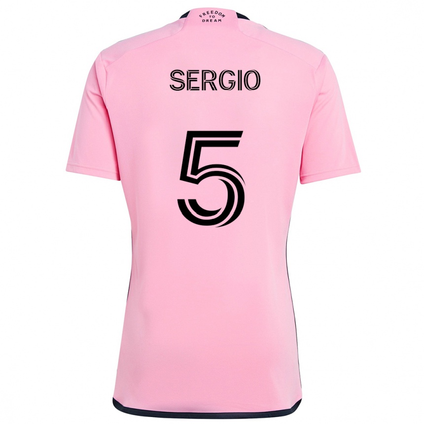 Niño Fútbol Camiseta Sergio Busquets #5 Rosa 1ª Equipación 2024/25