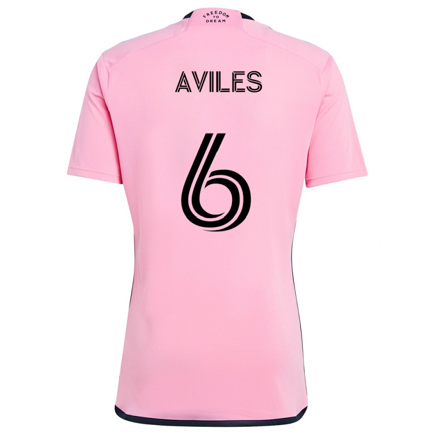 Niño Fútbol Camiseta Tomás Avilés #6 Rosa 1ª Equipación 2024/25