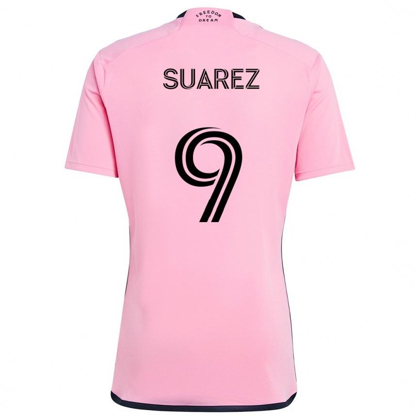 Niño Fútbol Camiseta Luis Suárez #9 Rosa 1ª Equipación 2024/25