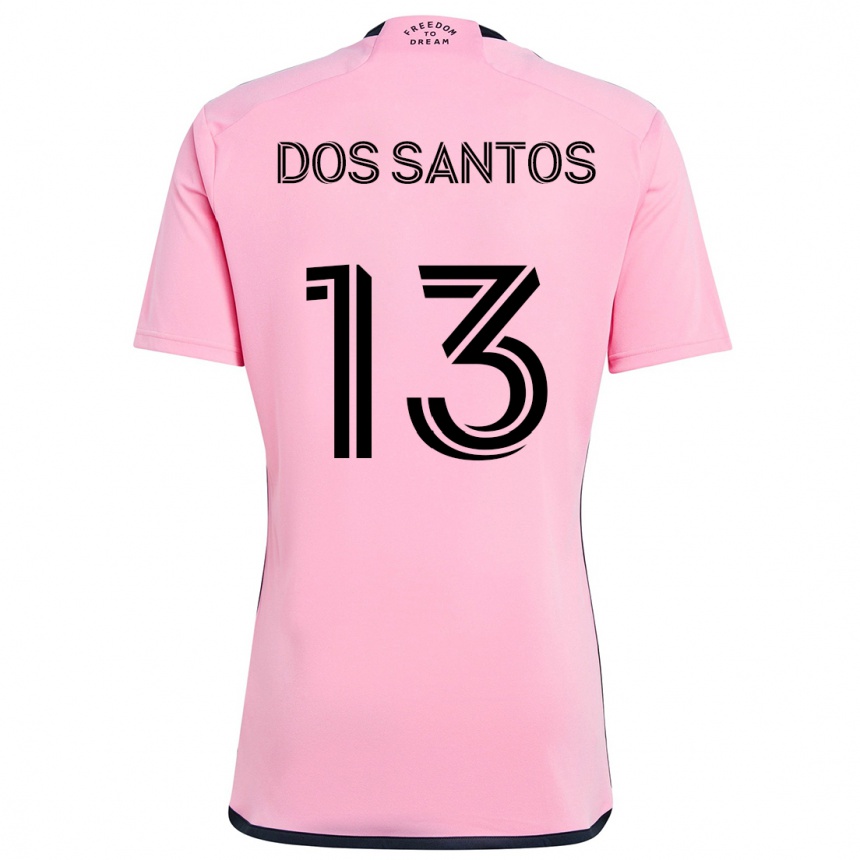 Niño Fútbol Camiseta Cj Dos Santos #13 Rosa 1ª Equipación 2024/25