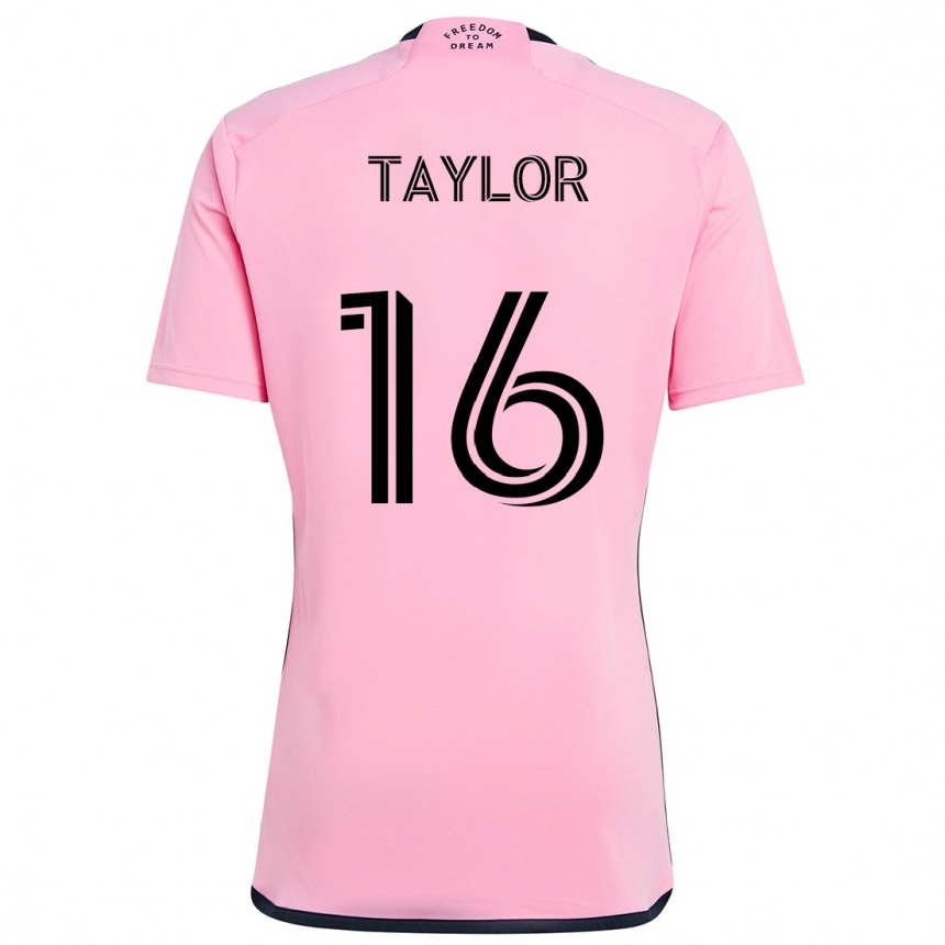 Niño Fútbol Camiseta Robert Taylor #16 Rosa 1ª Equipación 2024/25