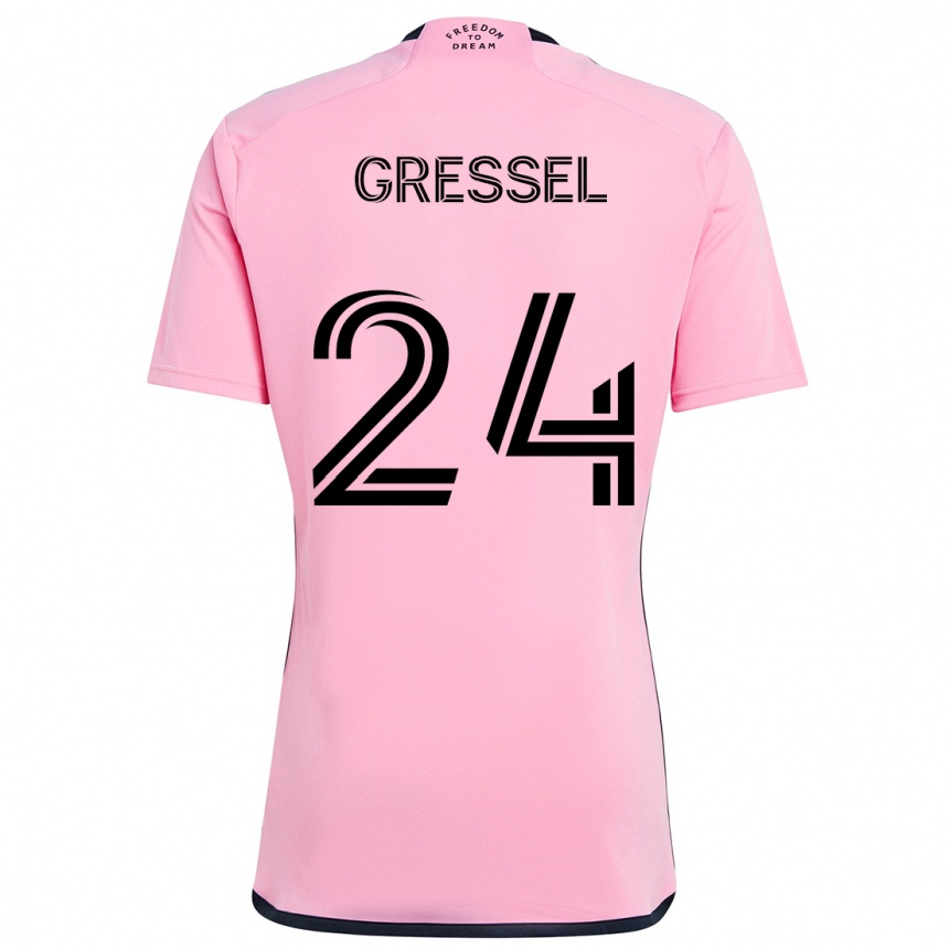 Niño Fútbol Camiseta Julian Gressel #24 Rosa 1ª Equipación 2024/25