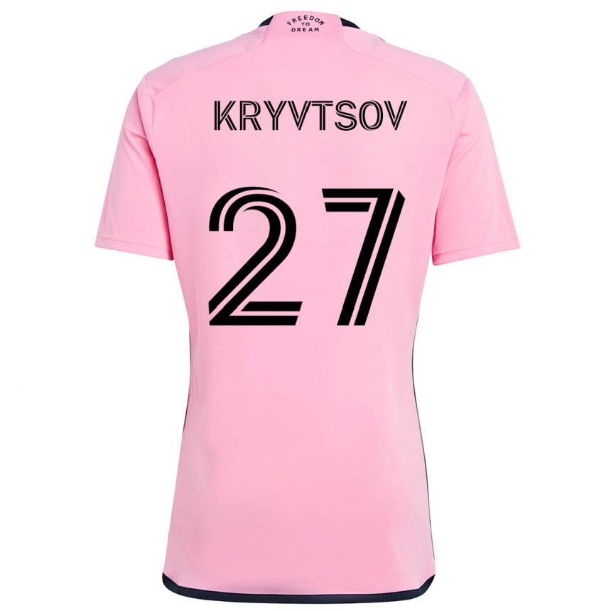 Niño Fútbol Camiseta Sergiy Kryvtsov #27 Rosa 1ª Equipación 2024/25