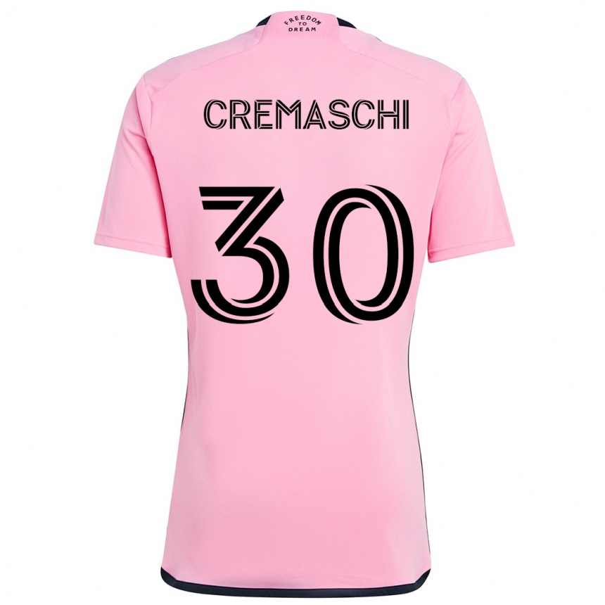 Niño Fútbol Camiseta Benja Cremaschi #30 Rosa 1ª Equipación 2024/25