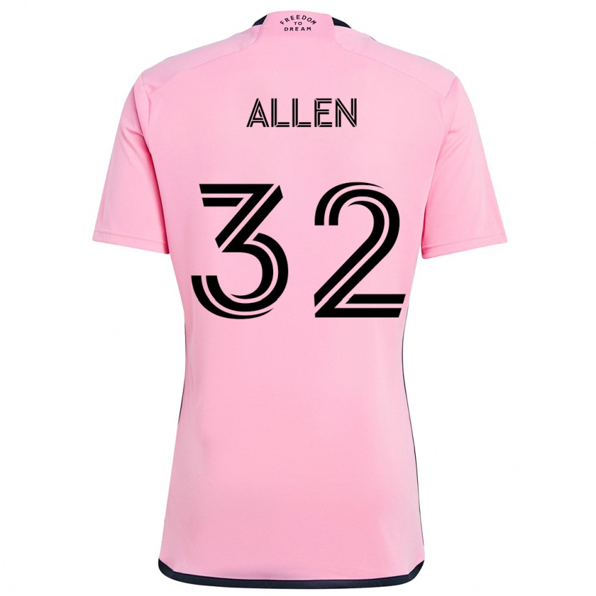 Niño Fútbol Camiseta Noah Allen #32 Rosa 1ª Equipación 2024/25