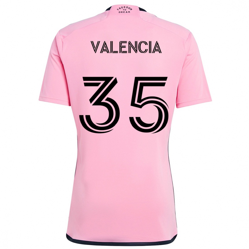 Niño Fútbol Camiseta Felipe Valencia #35 Rosa 1ª Equipación 2024/25