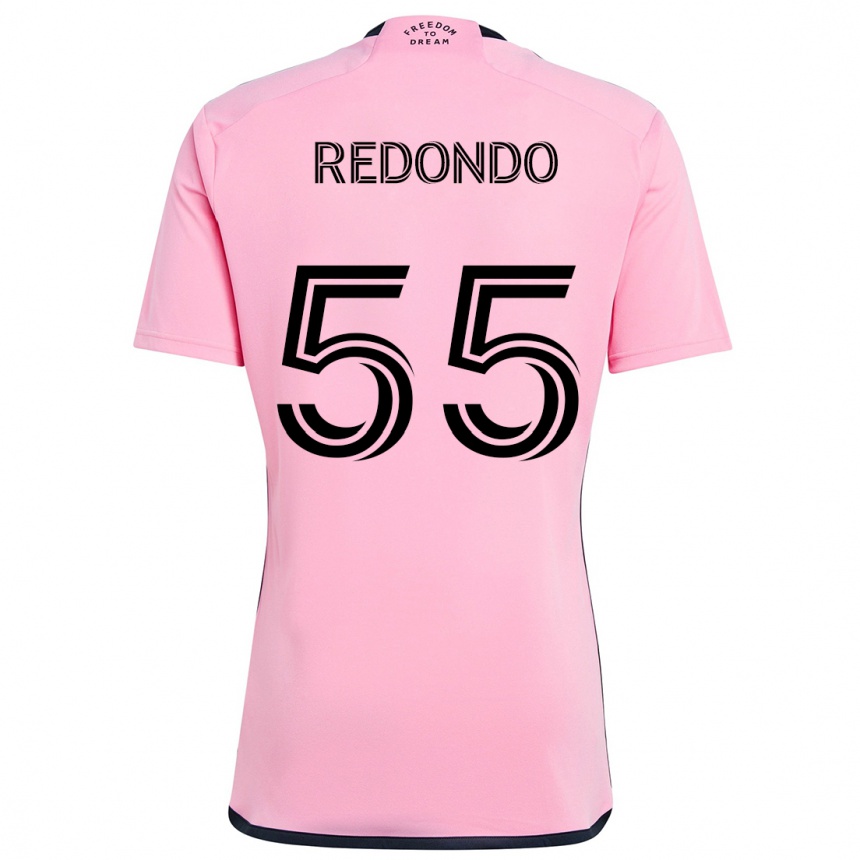 Niño Fútbol Camiseta Federico Redondo #55 Rosa 1ª Equipación 2024/25