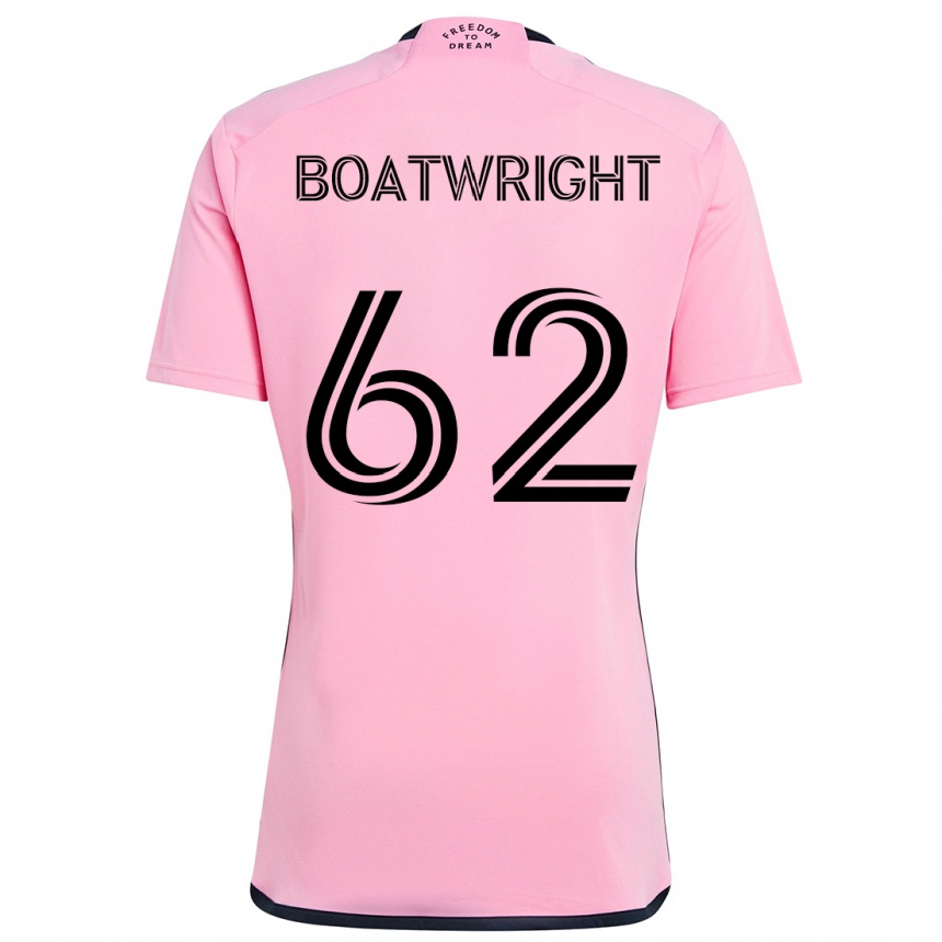 Niño Fútbol Camiseta Israel Boatwright #62 Rosa 1ª Equipación 2024/25