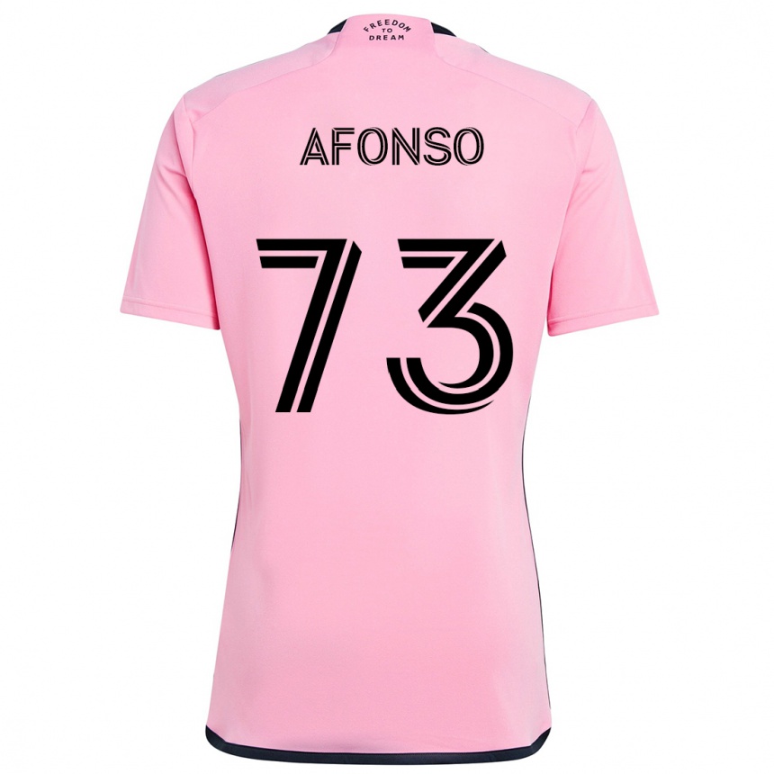 Niño Fútbol Camiseta Leo Afonso #73 Rosa 1ª Equipación 2024/25