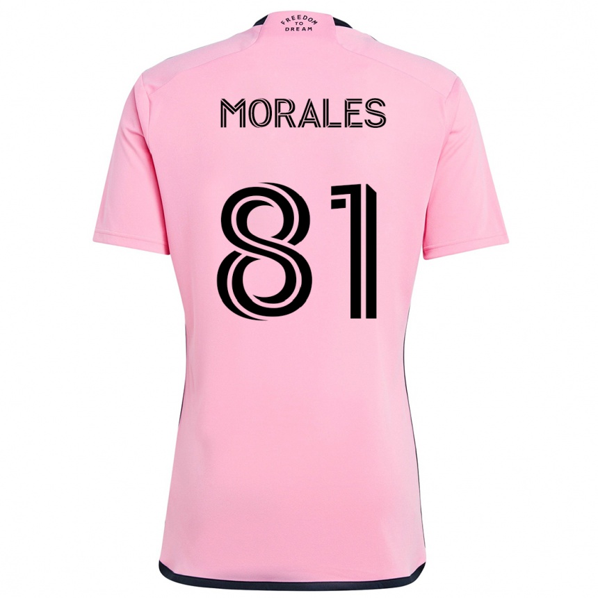 Niño Fútbol Camiseta Santiago Morales #81 Rosa 1ª Equipación 2024/25