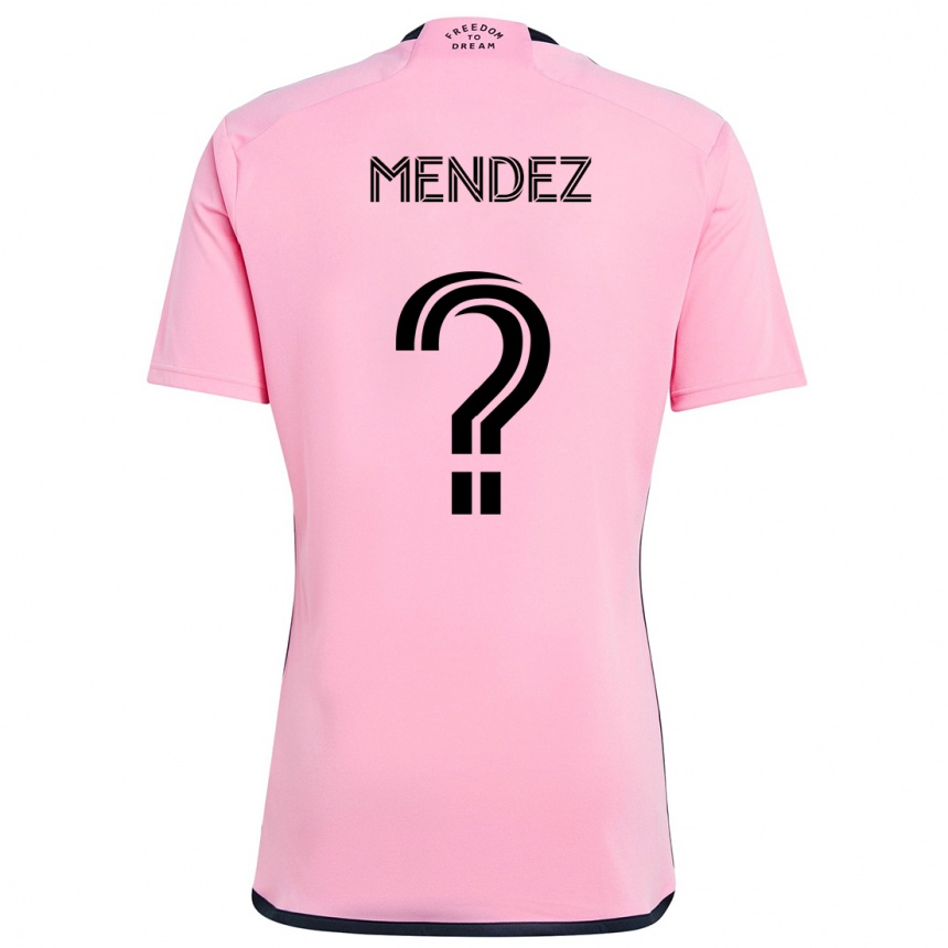 Niño Fútbol Camiseta Dylan Mendez #0 Rosa 1ª Equipación 2024/25