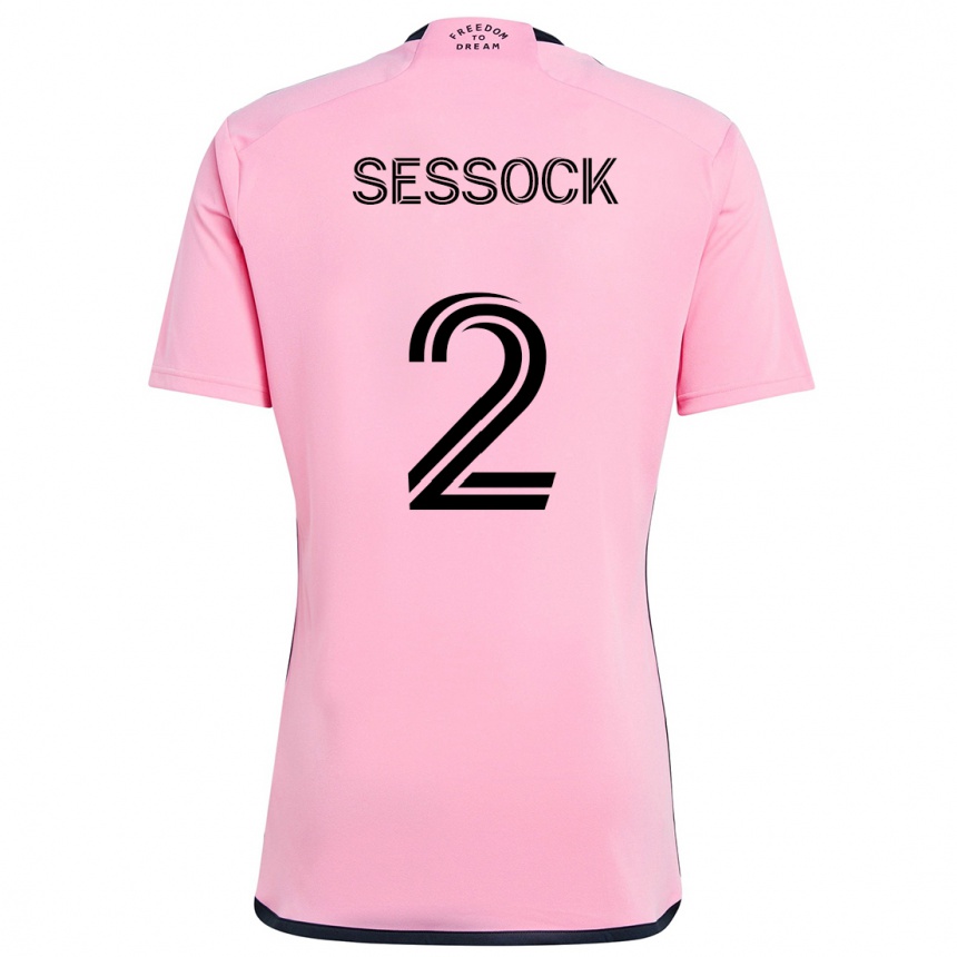 Niño Fútbol Camiseta Nykolas Sessock #2 Rosa 1ª Equipación 2024/25