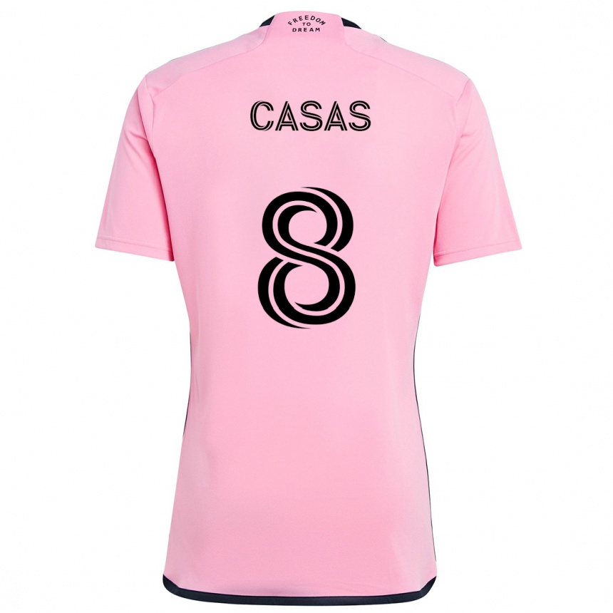 Niño Fútbol Camiseta Pep Casas #8 Rosa 1ª Equipación 2024/25