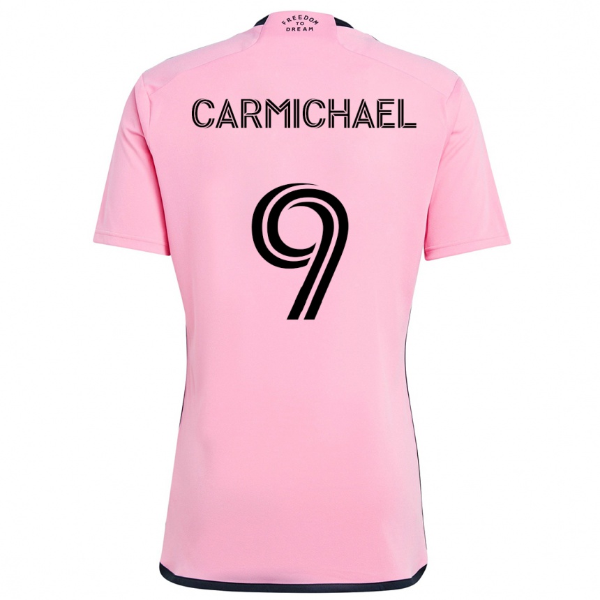 Niño Fútbol Camiseta Ryan Carmichael #9 Rosa 1ª Equipación 2024/25