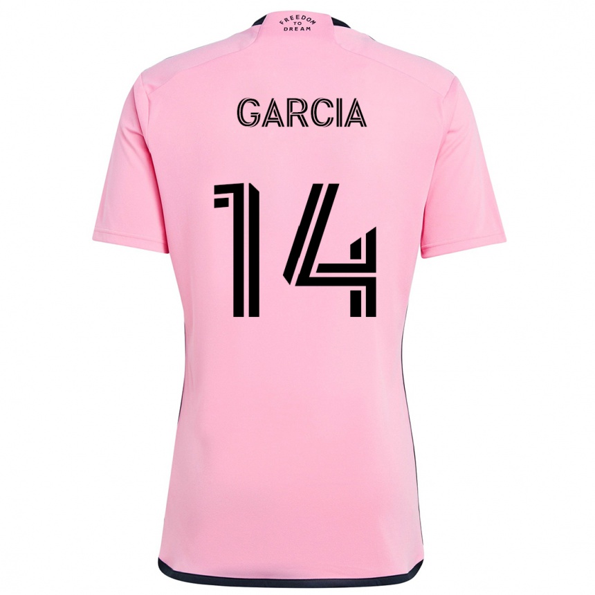 Niño Fútbol Camiseta Santiago Garcia #14 Rosa 1ª Equipación 2024/25