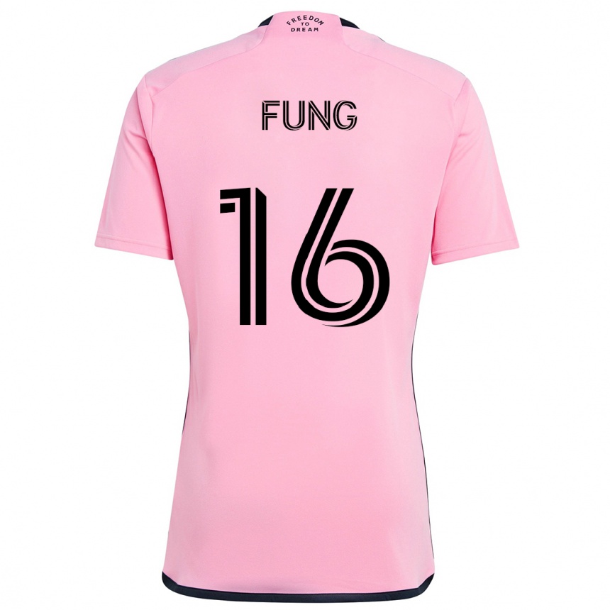 Niño Fútbol Camiseta Victor Fung #16 Rosa 1ª Equipación 2024/25