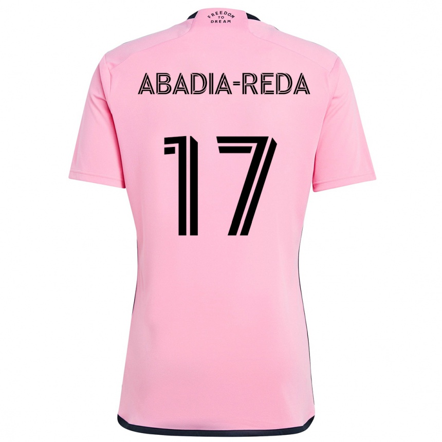 Niño Fútbol Camiseta Ezequiel Abadia-Reda #17 Rosa 1ª Equipación 2024/25