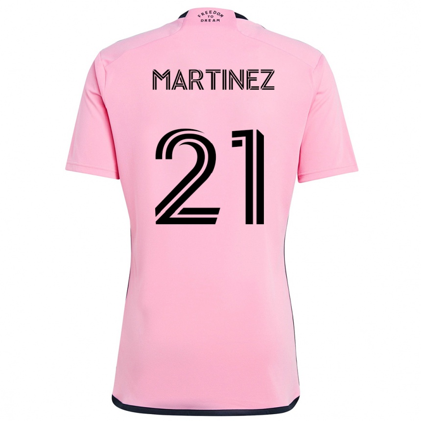 Niño Fútbol Camiseta Derrek Martinez #21 Rosa 1ª Equipación 2024/25