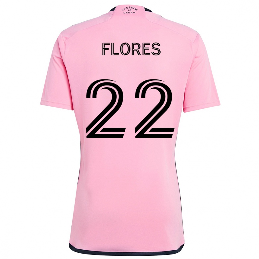 Niño Fútbol Camiseta Alejandro Flores #22 Rosa 1ª Equipación 2024/25