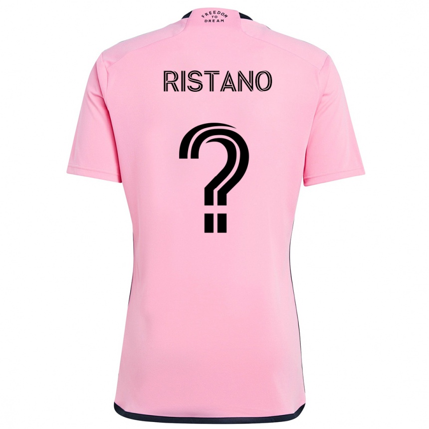 Niño Fútbol Camiseta Alejo Ristano #0 Rosa 1ª Equipación 2024/25