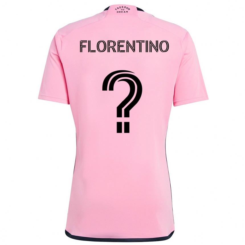 Niño Fútbol Camiseta Gabriel Florentino #0 Rosa 1ª Equipación 2024/25