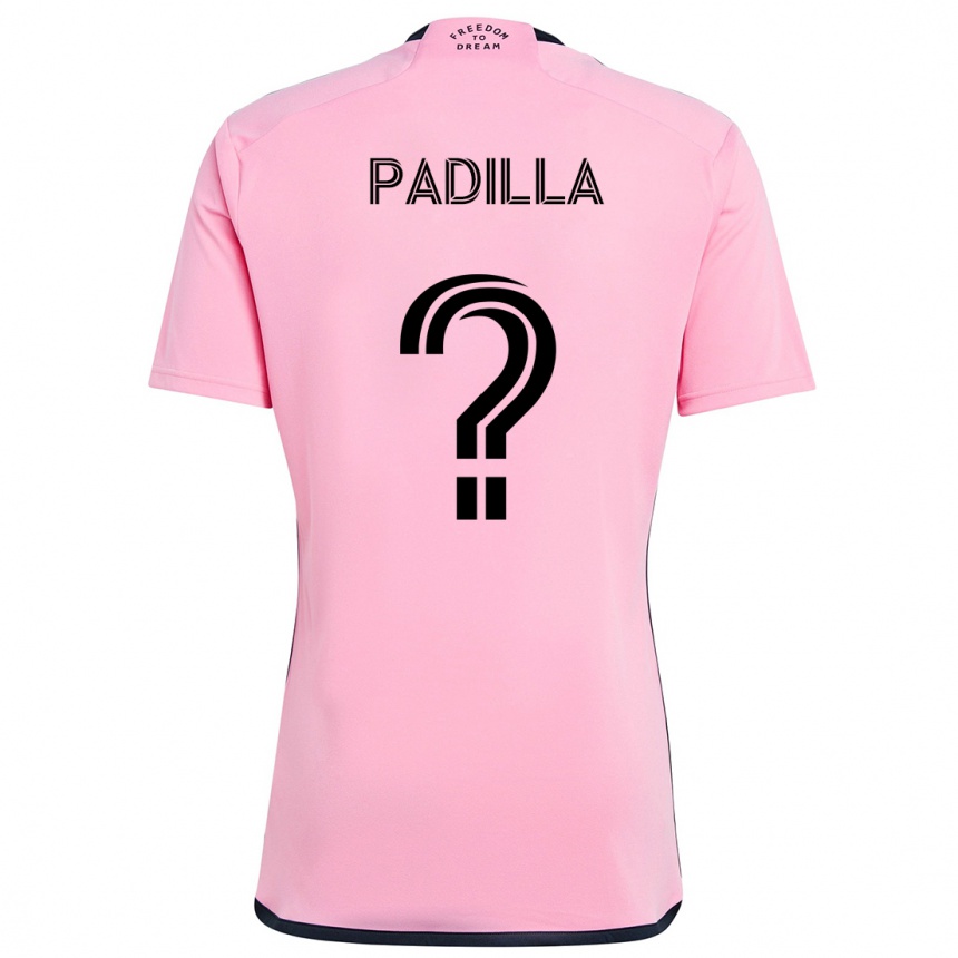 Niño Fútbol Camiseta Leandro Padilla #0 Rosa 1ª Equipación 2024/25