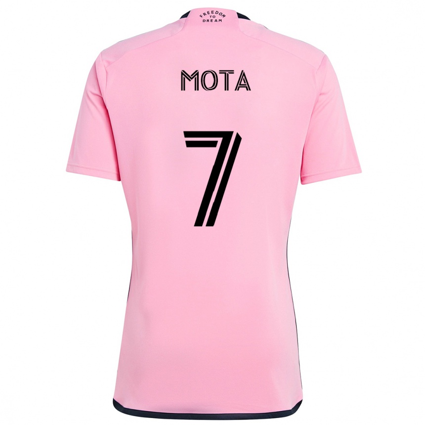 Niño Fútbol Camiseta Jean Mota #7 Rosa 1ª Equipación 2024/25