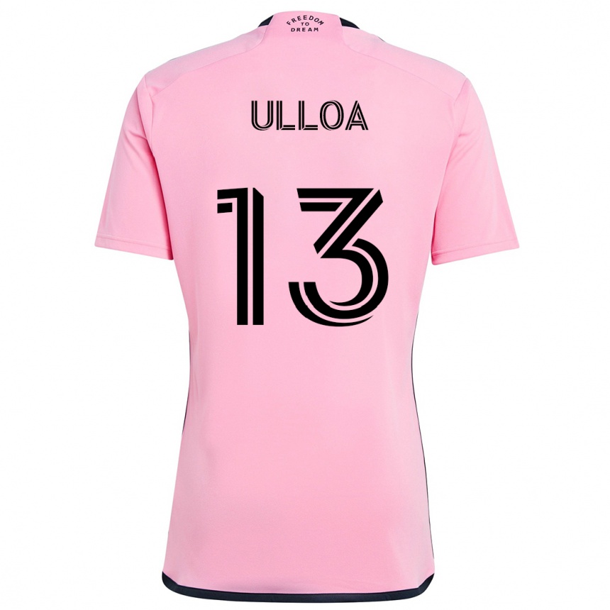 Niño Fútbol Camiseta Víctor Ulloa #13 Rosa 1ª Equipación 2024/25