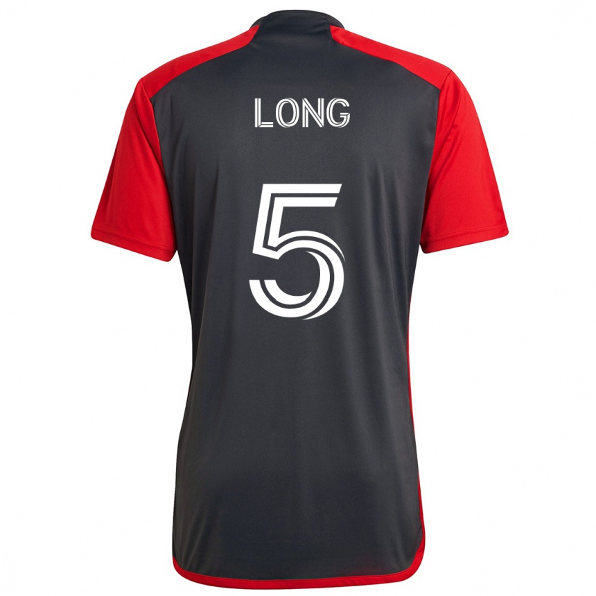 Niño Fútbol Camiseta Kevin Long #5 Rojo Grayn 1ª Equipación 2024/25