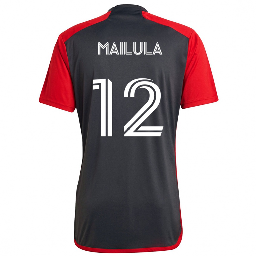 Niño Fútbol Camiseta Cassius Mailula #12 Rojo Grayn 1ª Equipación 2024/25