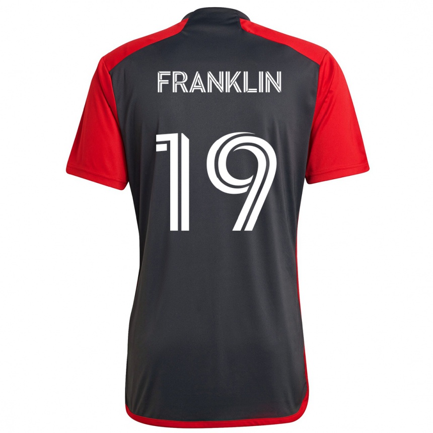 Niño Fútbol Camiseta Kobe Franklin #19 Rojo Grayn 1ª Equipación 2024/25