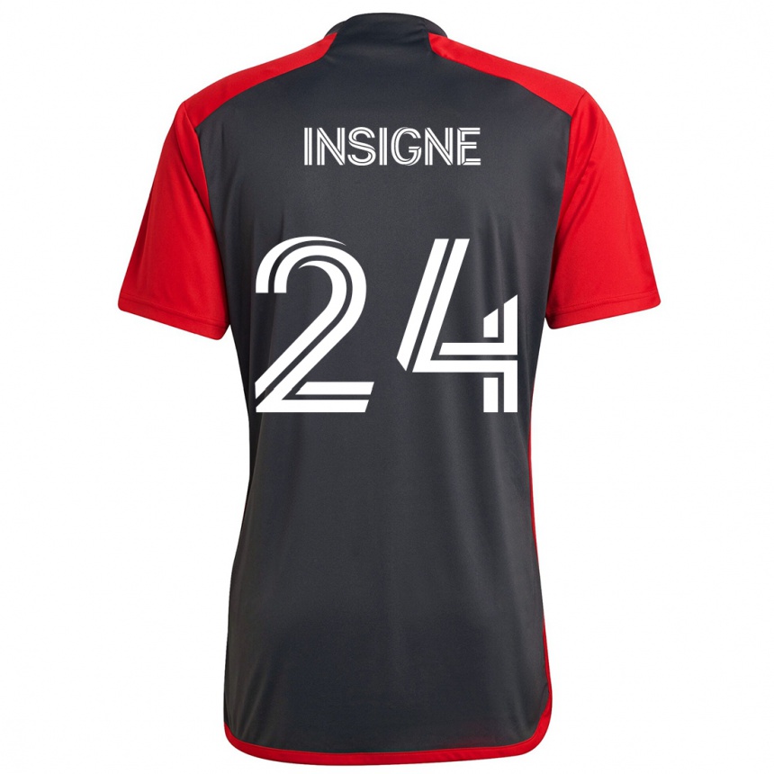 Niño Fútbol Camiseta Lorenzo Insigne #24 Rojo Grayn 1ª Equipación 2024/25