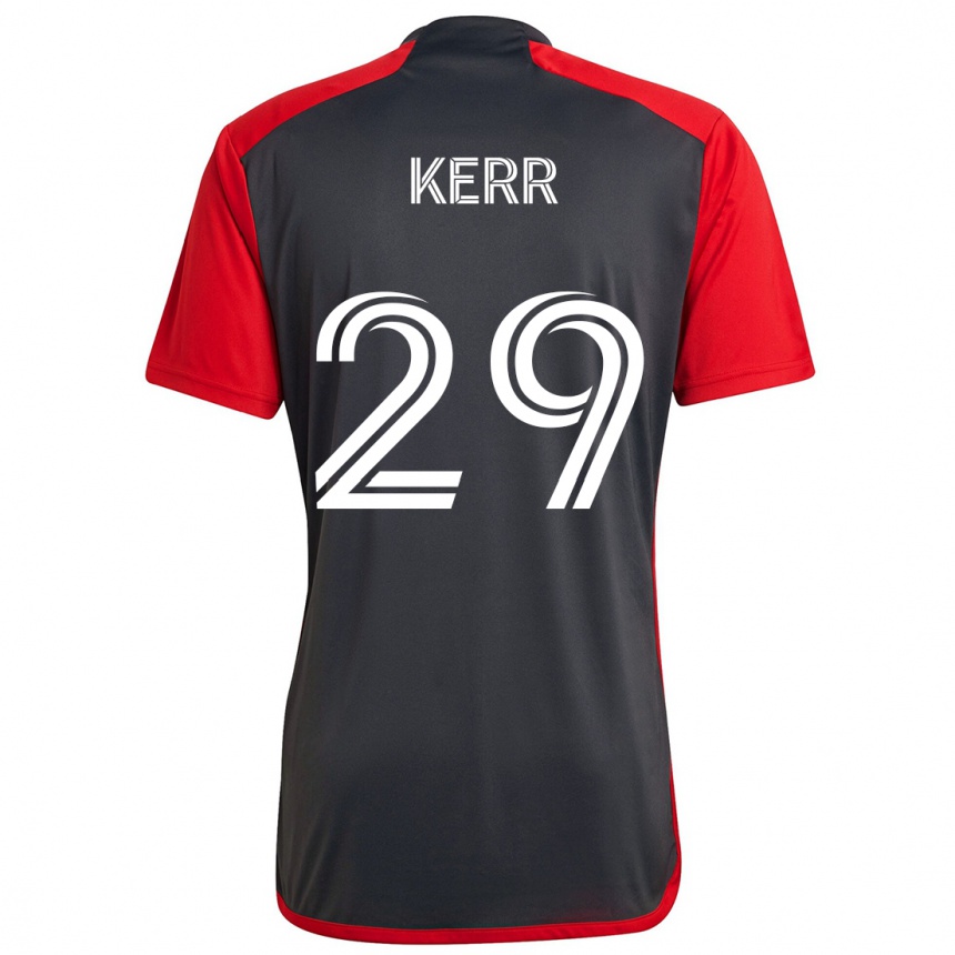 Niño Fútbol Camiseta Deandre Kerr #29 Rojo Grayn 1ª Equipación 2024/25