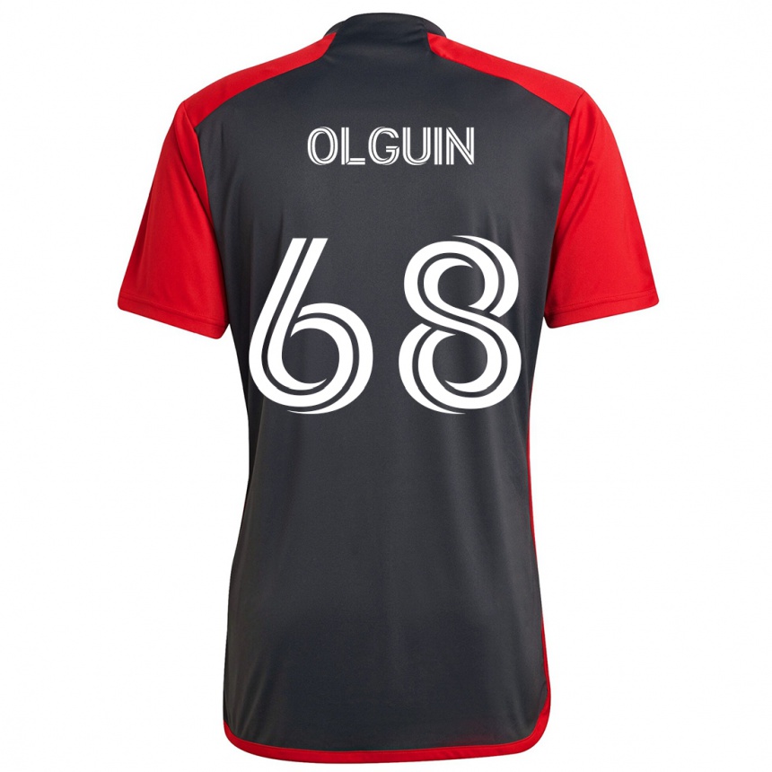 Niño Fútbol Camiseta Lucas Olguin #68 Rojo Grayn 1ª Equipación 2024/25