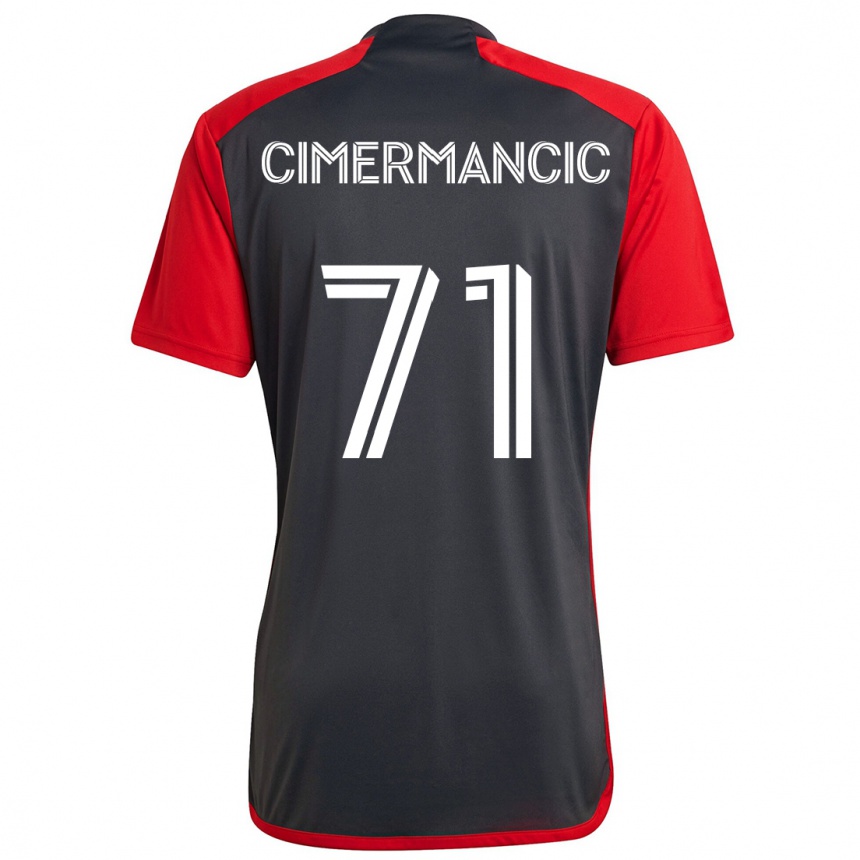 Niño Fútbol Camiseta Markus Cimermancic #71 Rojo Grayn 1ª Equipación 2024/25