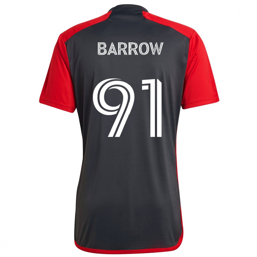 Niño Fútbol Camiseta Dékwon Barrow #91 Rojo Grayn 1ª Equipación 2024/25