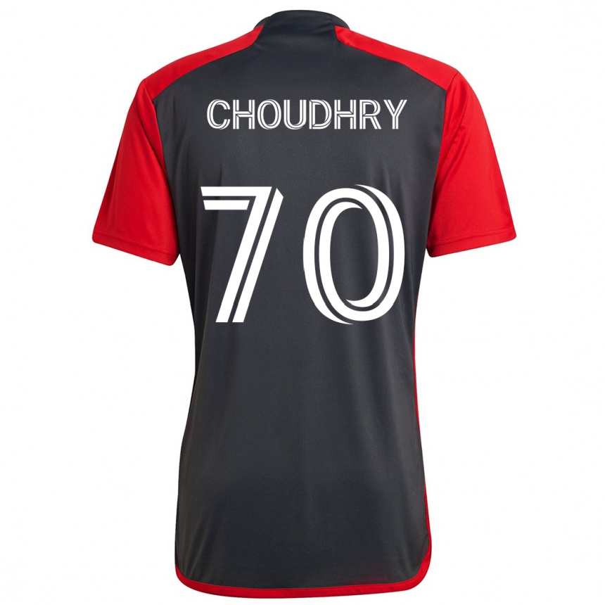 Niño Fútbol Camiseta Benjamin Choudhry #70 Rojo Grayn 1ª Equipación 2024/25