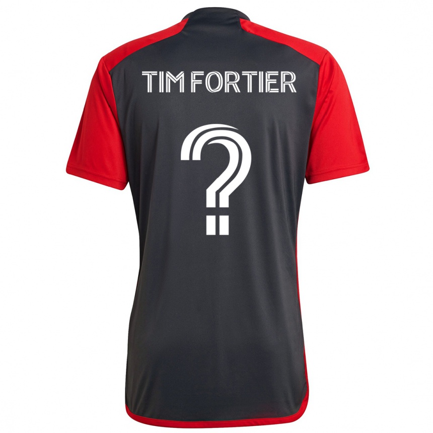 Niño Fútbol Camiseta Tim Fortier #0 Rojo Grayn 1ª Equipación 2024/25