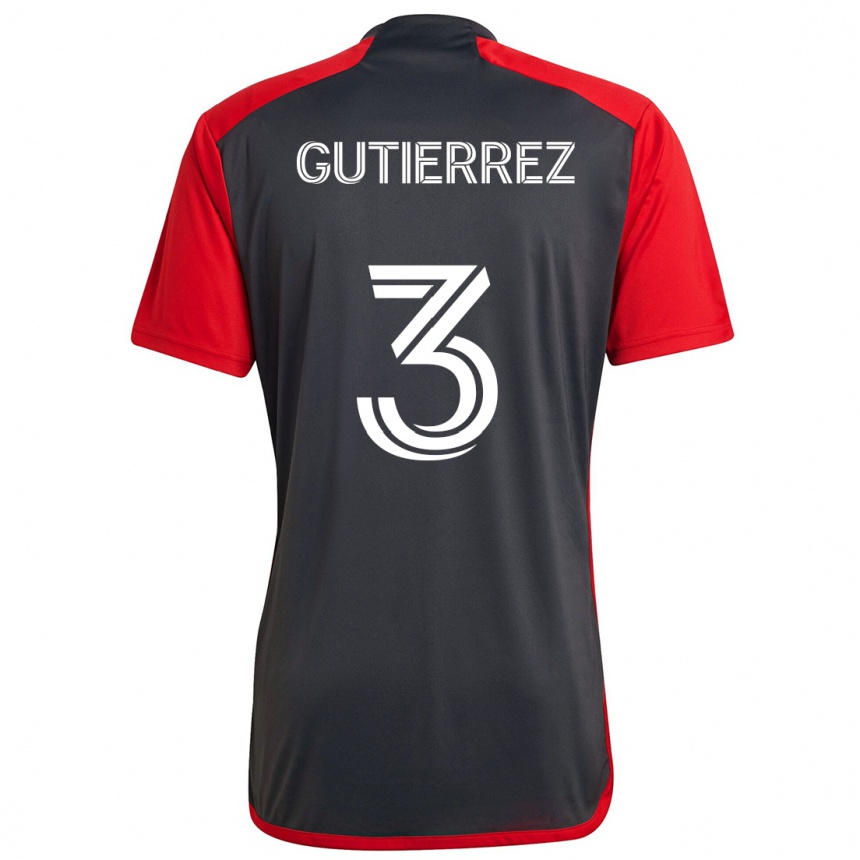 Niño Fútbol Camiseta Cristián Gutiérrez #3 Rojo Grayn 1ª Equipación 2024/25