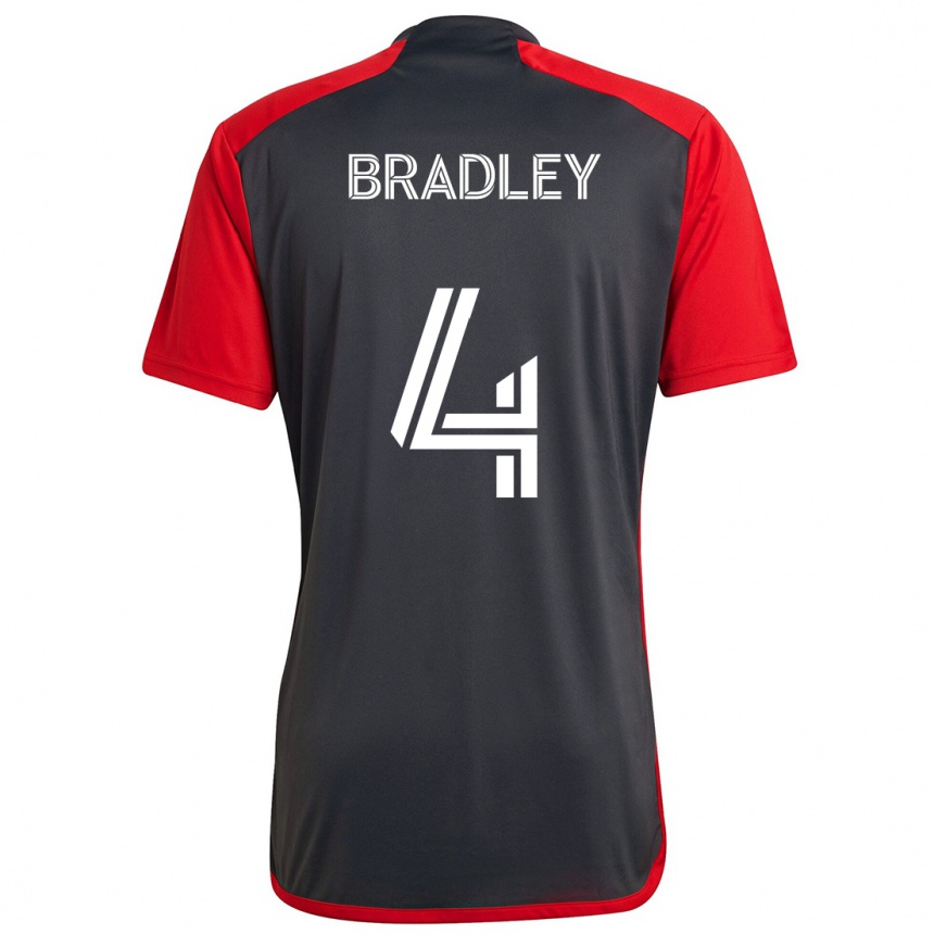 Niño Fútbol Camiseta Michael Bradley #4 Rojo Grayn 1ª Equipación 2024/25