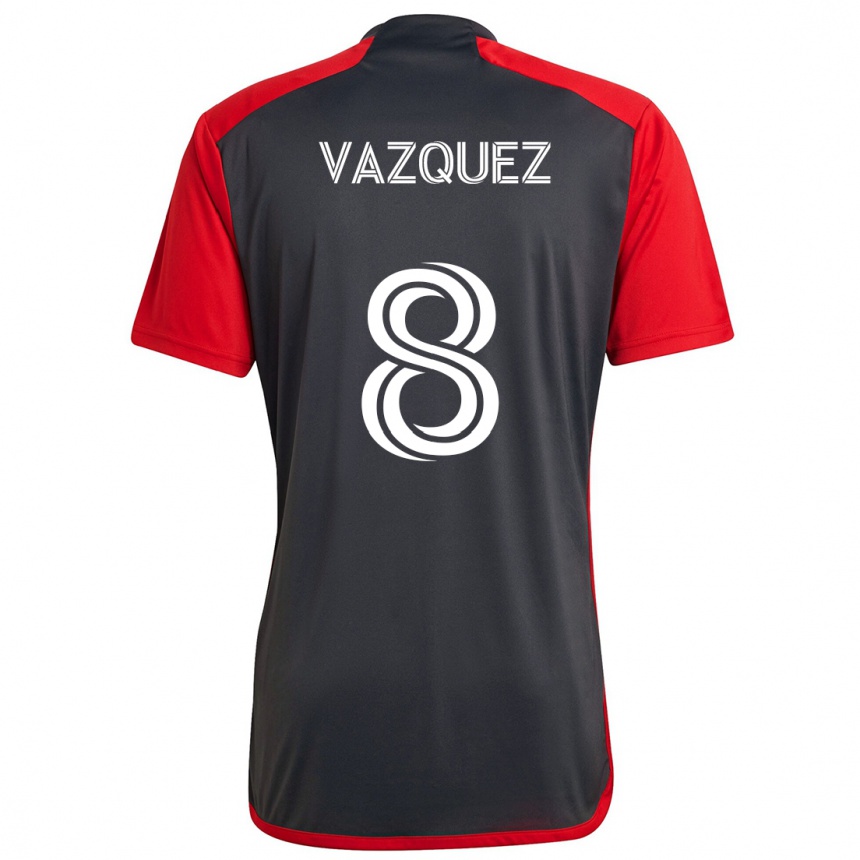 Niño Fútbol Camiseta Víctor Vázquez #8 Rojo Grayn 1ª Equipación 2024/25