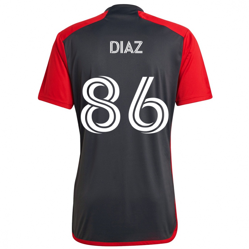 Niño Fútbol Camiseta Alec Díaz #86 Rojo Grayn 1ª Equipación 2024/25